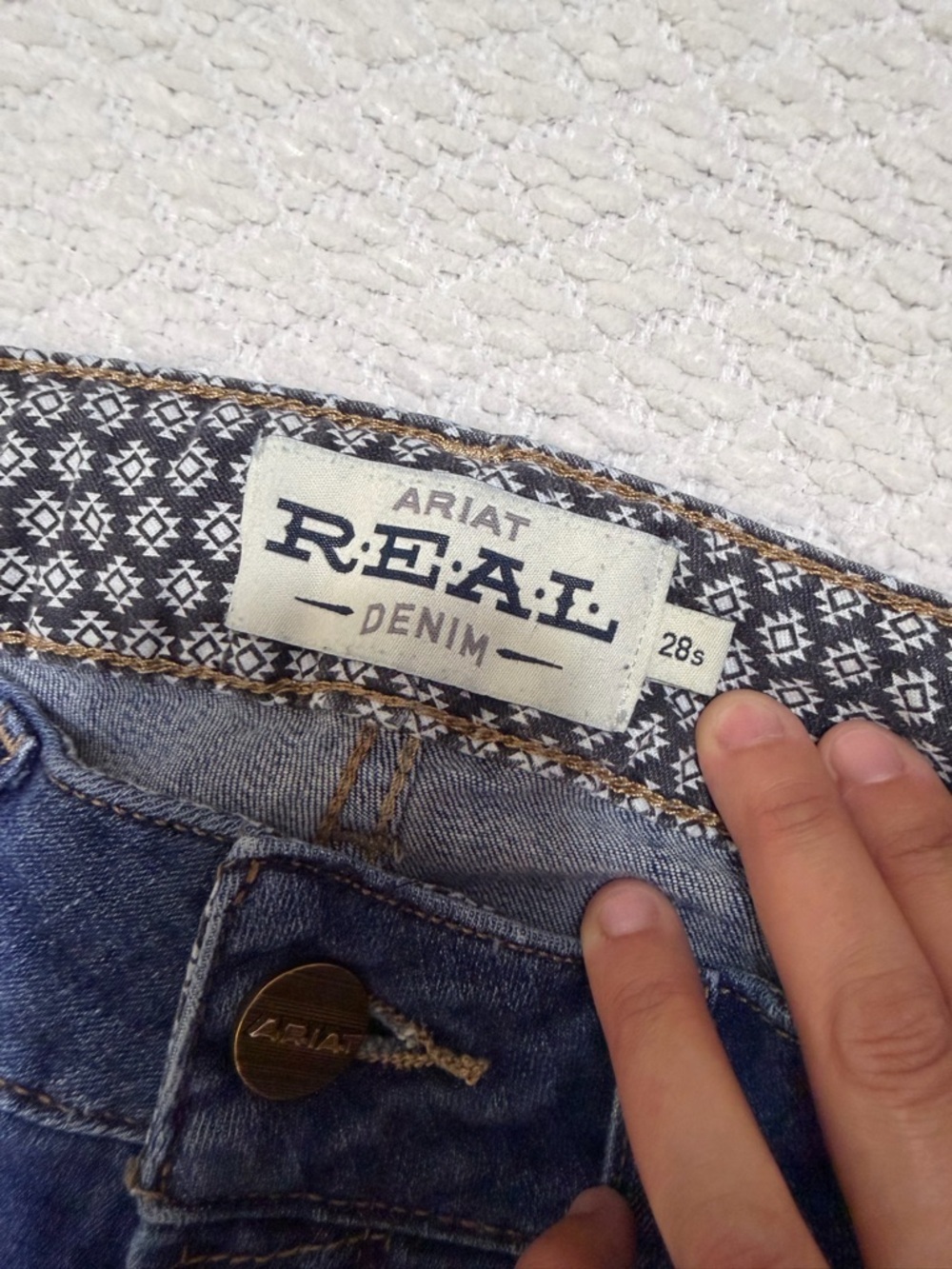 Ariat REAL Leila Perfect Rise Blue Bootcut Denim Jeans Irvine Women’s Size 28 S - Picture 6 of 11